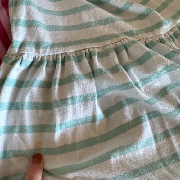 Hanna Andersson mint green striped pocket 100% cotton dress size 100-US 4 - Picture 7 of 7